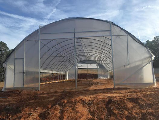 Completed high tunnel ready for planting